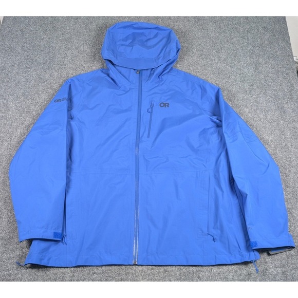 Outdoor Research Aspire II Goretex Rain Jacket Womens 2X Ultramarine Blue EUC - Picture 2 of 11